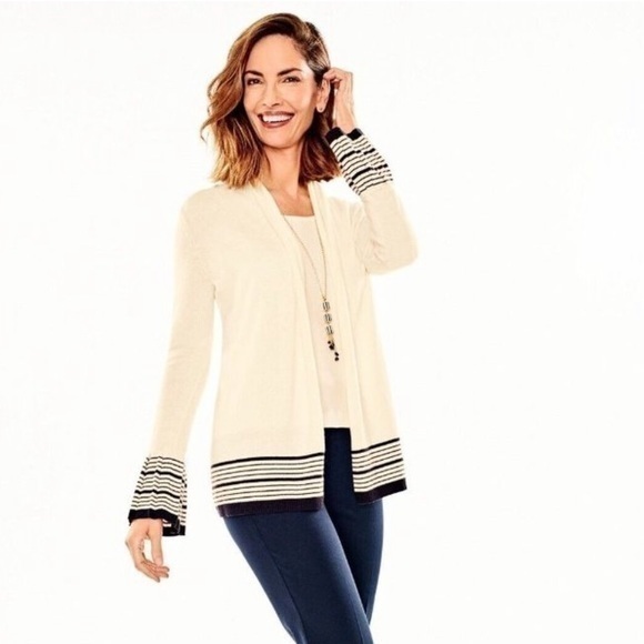 Talbots Sweaters - Talbots Open Front Bell Sleeves Cardigan NWT Sz M